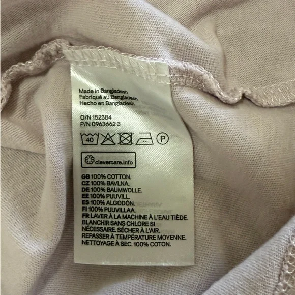 H&M Basics Light Grey Men’s Short Sleeve T-Shirt Size Medium - Picture 5 of 10